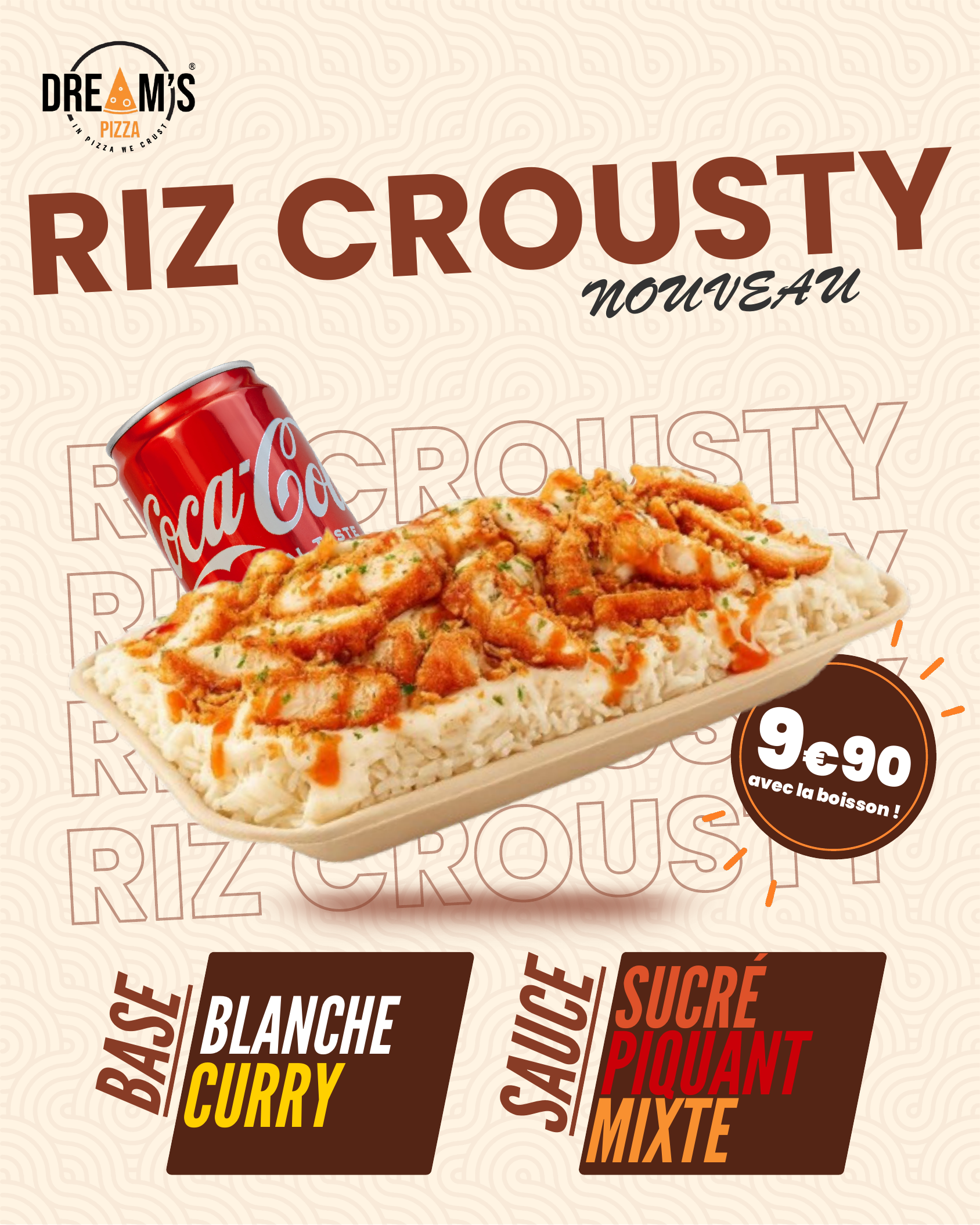 Riz Crousty Dream's Pizza